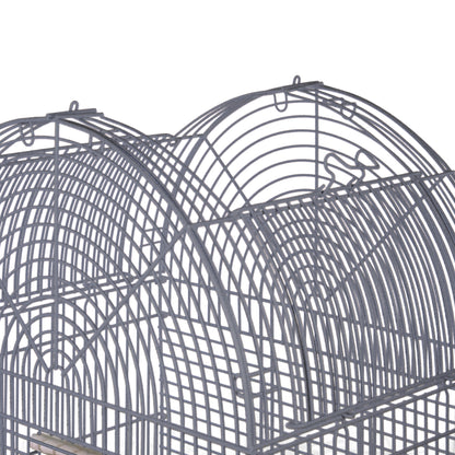 Opening Dome Top, Plastic Base, and Removable Metal Stand - Platinum 22"x17"x58"