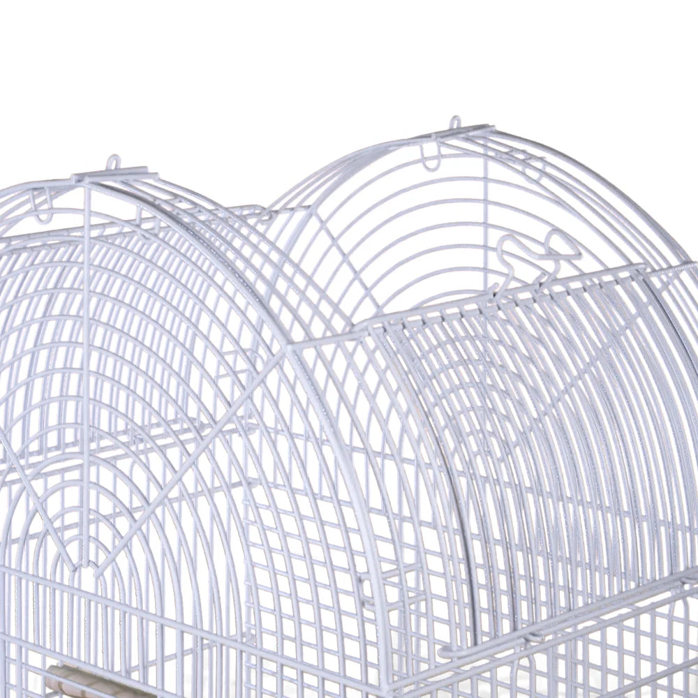 Opening Dome Top, Plastic Base, and Removable Metal Stand - White 22"x17"x58"