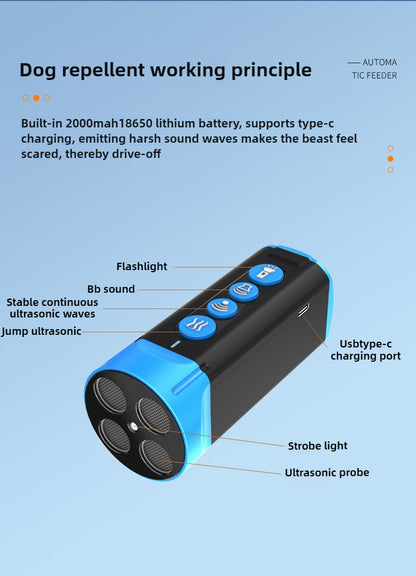 Ultrasonic Pet Dog Repeller Anti Barking Stop Bark Training Device Dog Training Repellents With USB Rechargeable Portable Remote