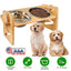 Bamboo Elevated Dog Bowl Stand