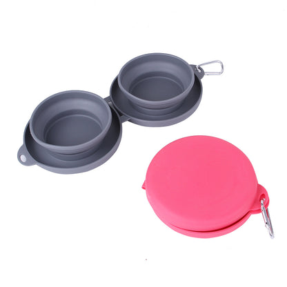 Dual Portable Pet Bowl