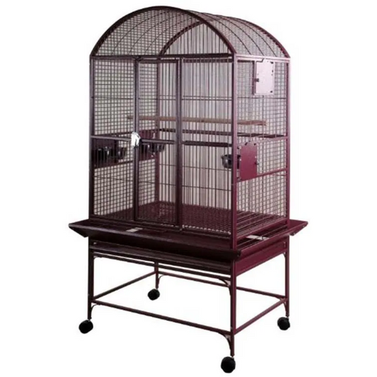 Dome Top Cage - Burgundy 32"x23"x63"