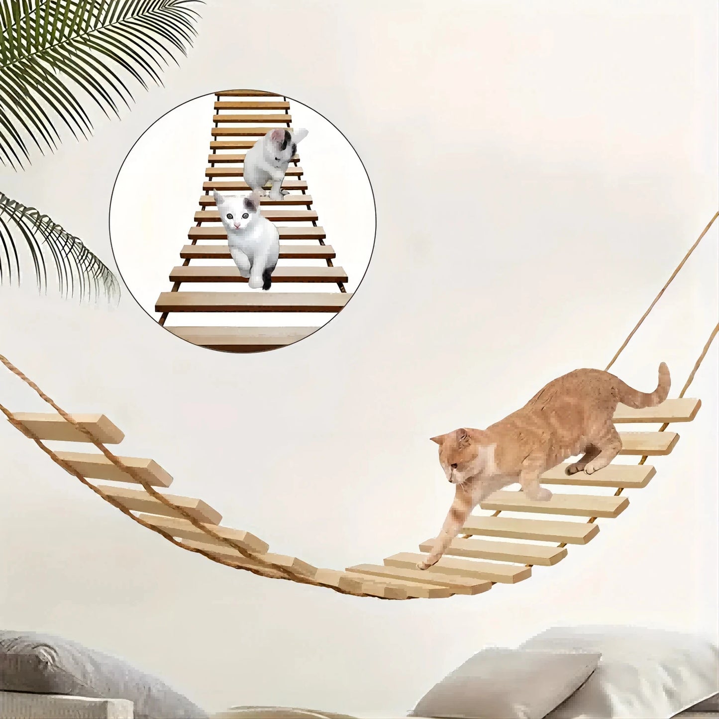 Wall Mounted Cat Shelves Wood Cat Lookout Climbing Shelf Kitten Wall Climbing Tree Furniture Four Step Stair Indoor Cat Hammock