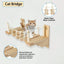 Cat Bridge Cat Tree Climbing Shelves Wooden Furniture Rope Net Design Suitable for Kitten to Play and Exercise Climbing Wall