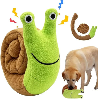 Dog Squeak Toys Pet Sniffing Plush Snails Toys Tibetan Food Molar Puzzle Dog Toys Interactive Dog Puzzle Toy Feeder Pet Supply
