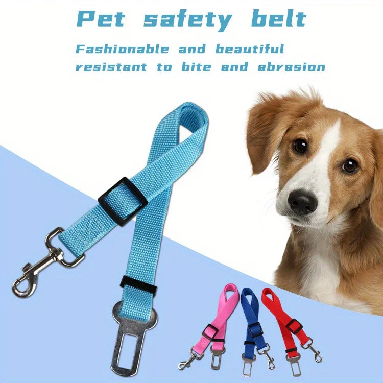 Adjustable Harness and Leash Cat Dog Car Seat Belt Pet Seat Vehicle Dog Harness Lead Clip  TractionCar Travel Supplies for Dogs