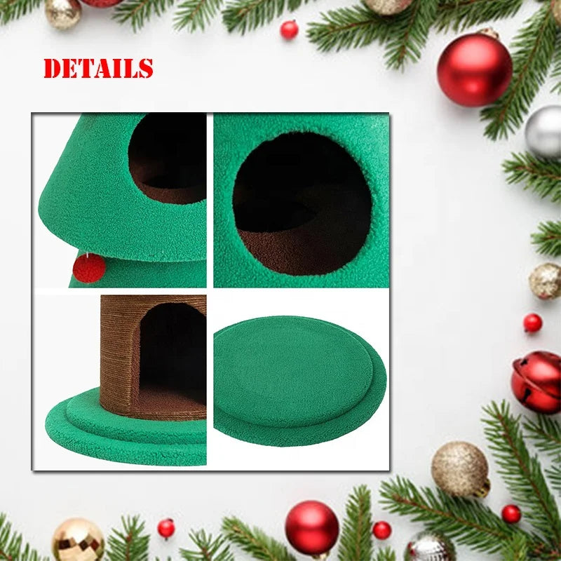Christmas Tree Cat Climbing Frame Cat Toys Climbing Pole Cats and Dogs Universal Extremely Christmas Atmosphere Feeling