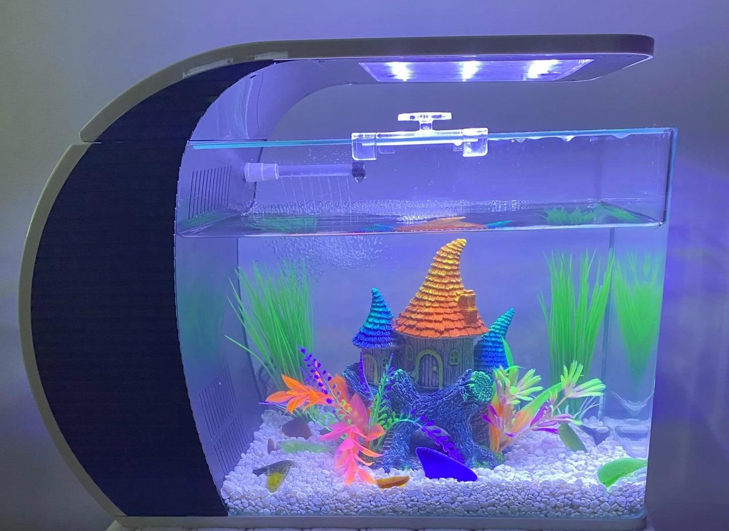 Wholesale Hygger 5 Gallon 19L Eco-Friendly Glass Aquarium Fish Tank with LED Lights and Filter Pump