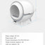 Factory custom app control Large capacity intelligent smart self cleaning litter box for cats automatic cat toilet