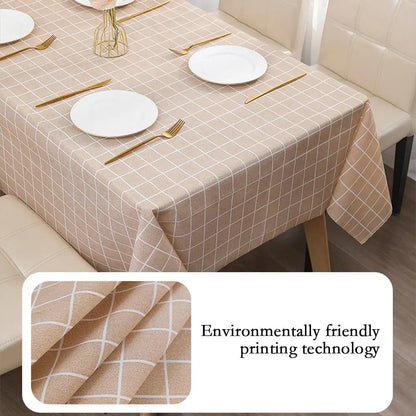 Colorful Nordic Style Sub-print Household Waterproof And Oil-proof Tablecloth Washable Anti-scalding Thickened Rectangular Party