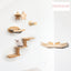 Wall Mounted Cat Climbing Shelves Cat House Cat Bridge Cat Double Platform with Scratching Post and Pedals Stairway for Kittens
