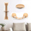 Cat Climbing Shelf Furniture Wall Mounted Cat Hammock and Wooden Stairway with Scratching Post for Cats Indoor Playing and Rest