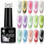 6pc Glitter Cat Magnetic Nail Gel Polish Set Cat Eye Holographic Reflective Semi Permanent UV Gel Soak Off Sparkling Nail Art