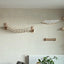 Cat Wall Mounted Climbing Shelves Bridge For Tree Cat Scratching Post Wooden Stairway Shelves Sisal Ladder Cat Climbing Frame