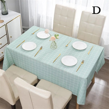 Colorful Nordic Style Sub-print Household Waterproof And Oil-proof Tablecloth Washable Anti-scalding Thickened Rectangular Party