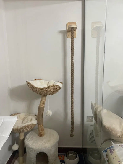 Cat Climbing Shelf Scraper for Cats Bridge Channel Beds And Furniture Cat Tree Tower Cat Toy Interactive Pet Accessories