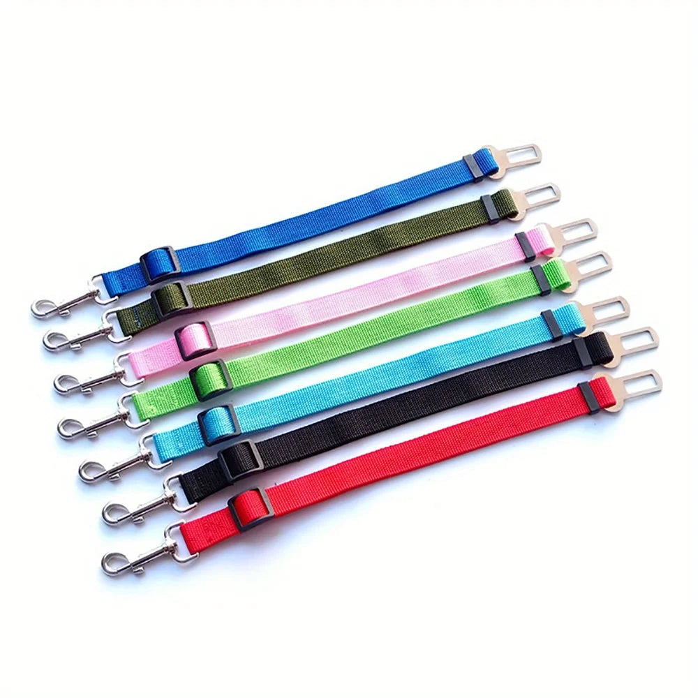 Adjustable Harness and Leash Cat Dog Car Seat Belt Pet Seat Vehicle Dog Harness Lead Clip  TractionCar Travel Supplies for Dogs