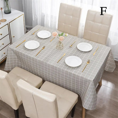 Colorful Nordic Style Sub-print Household Waterproof And Oil-proof Tablecloth Washable Anti-scalding Thickened Rectangular Party