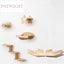 1 Piece Cat Tree Climbing Shelves Wall Mounted Cat Furniture Cat Bed and Scratcher Post with Climbing Ladder Steps for Kitten