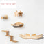 Cat Tree Climbing Shelves Wall Mounted Cat Furniture Corner Jumping Platform With Felt Non-slip Ladder Steps for Cat and Kitten