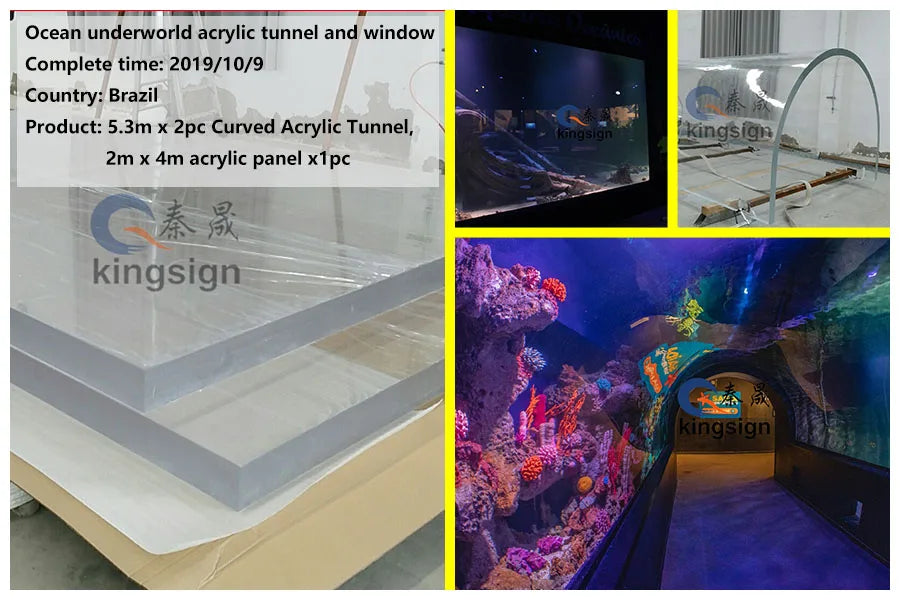 KINGSIGN  huge glass tank jellyfish aquarium high quality acrylic glass tank customized plexiglass tank