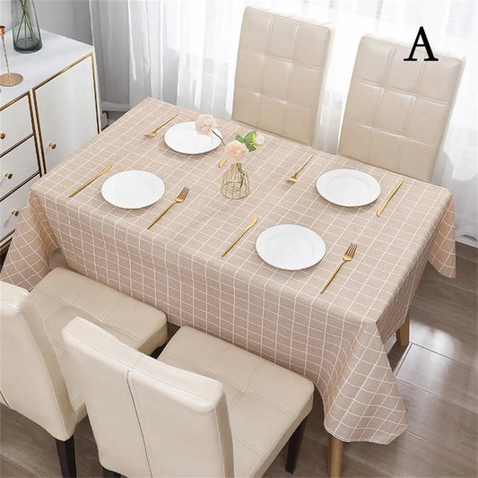 Colorful Nordic Style Sub-print Household Waterproof And Oil-proof Tablecloth Washable Anti-scalding Thickened Rectangular Party