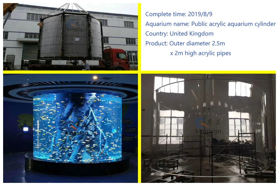 KINGSIGN  huge glass tank jellyfish aquarium high quality acrylic glass tank customized plexiglass tank