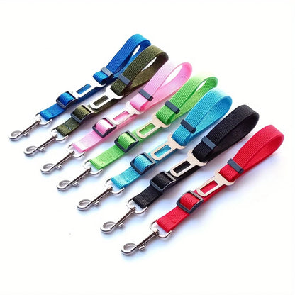 Adjustable Harness and Leash Cat Dog Car Seat Belt Pet Seat Vehicle Dog Harness Lead Clip  TractionCar Travel Supplies for Dogs
