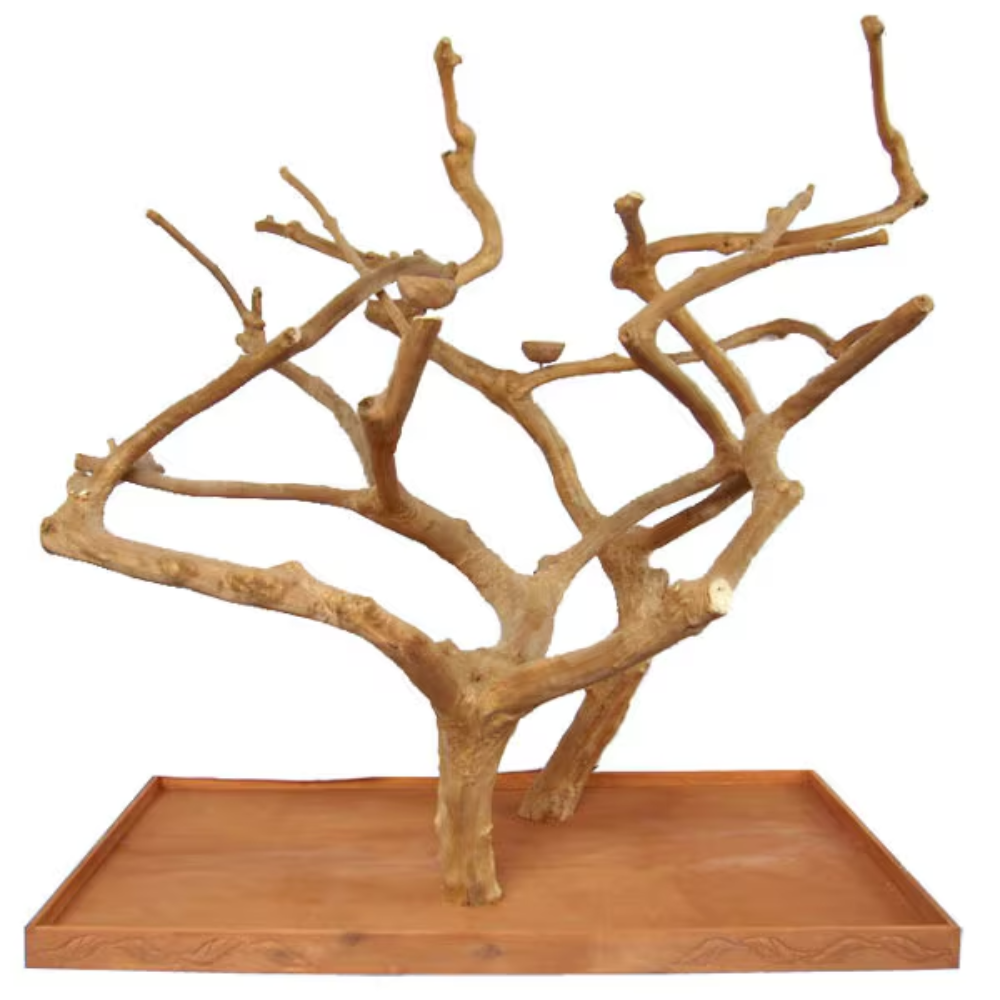 Large Double Java Wood Bird Tree - 73"x36"x66"