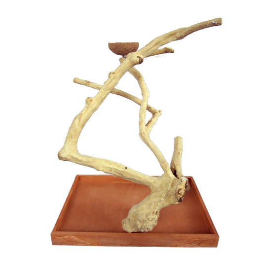 Medium Java Wood Table Top Play Stand - 22"x14"x22"