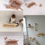 Cat Bed Wall Mounted Hammock For Large Cats or Kitty Climbing Shelves Wooden And Sisal Rope Hammock And Perches Jumping Platform