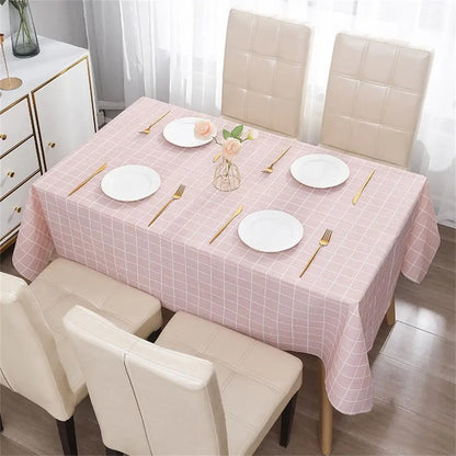 Colorful Nordic Style Sub-print Household Waterproof And Oil-proof Tablecloth Washable Anti-scalding Thickened Rectangular Party