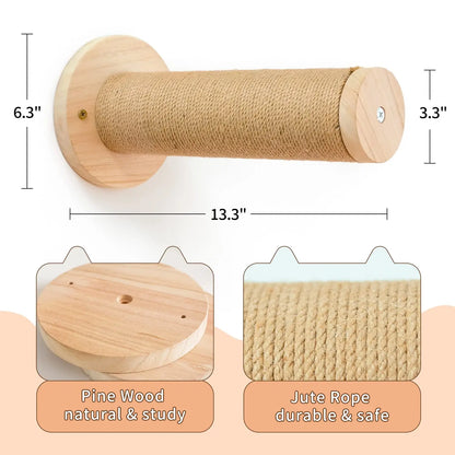 Cat Wall Mounted Furniture Cat Hammock&Felt Ladder&Sisal Scratching Post of High Quality Durable and Easy-to-Clean Cat Furniture