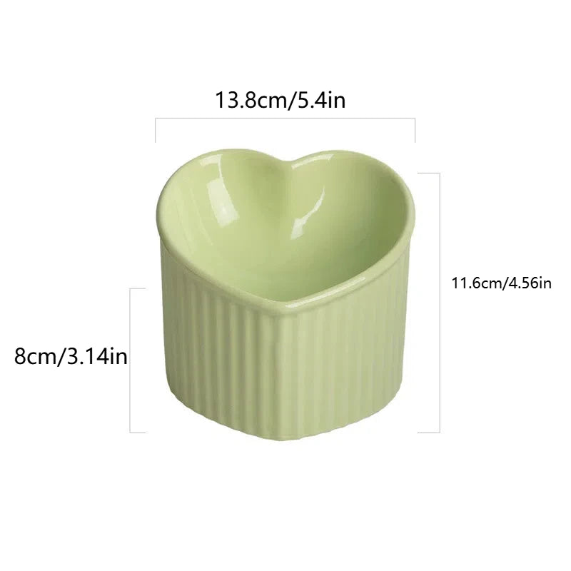 Handcrafted Colorful Ceramic Pet Bowl with Slanted Mouth Design - Ideal for Cats and Small Dogs High Quality