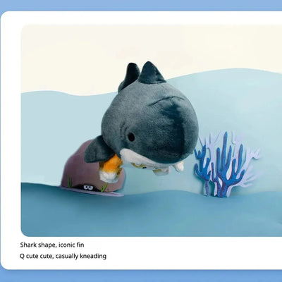 12CM Cute Shark Cat Plush Doll Pendant Beautiful Room And Car Shrimp Cat Decoration Pendant Opening Holiday Boys and Girls Gift