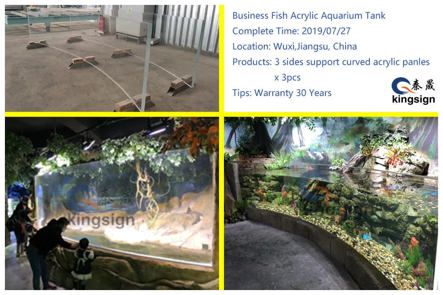 KINGSIGN  huge glass tank jellyfish aquarium high quality acrylic glass tank customized plexiglass tank