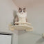 1PC Wall Mounted Cat Tree Cat Climbing Wooden Shelf Climbing Hammock Set Scratching Post and Ladder for Cats Playing&Sleeping