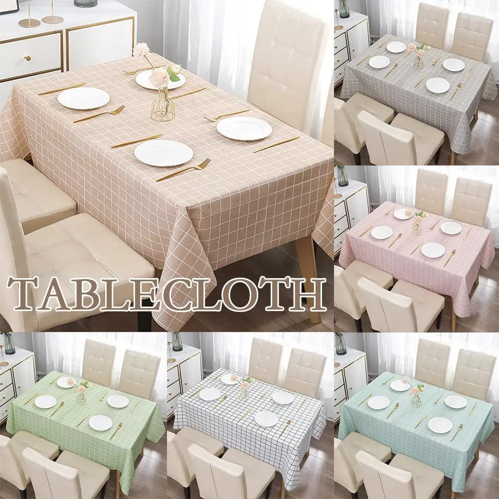 Colorful Nordic Style Sub-print Household Waterproof And Oil-proof Tablecloth Washable Anti-scalding Thickened Rectangular Party