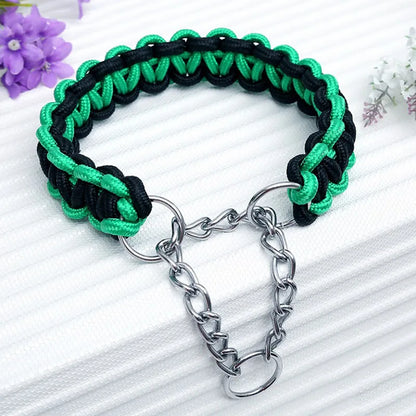 130cm Pet Dog Leash Double Row Adjustable Pet Collar Nylon Leash Double Colors Canvas For Medium Large Dogs Accessoires Hot-Sale