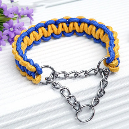 130cm Pet Dog Leash Double Row Adjustable Pet Collar Nylon Leash Double Colors Canvas For Medium Large Dogs Accessoires Hot-Sale
