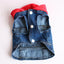 Sleeveless Denim Dog Jacket - Dark Wash, Puppy Hooded Jeans Coat Spring Summer Dog Clothes for Small Medium Dogs Bulldog Yorkie