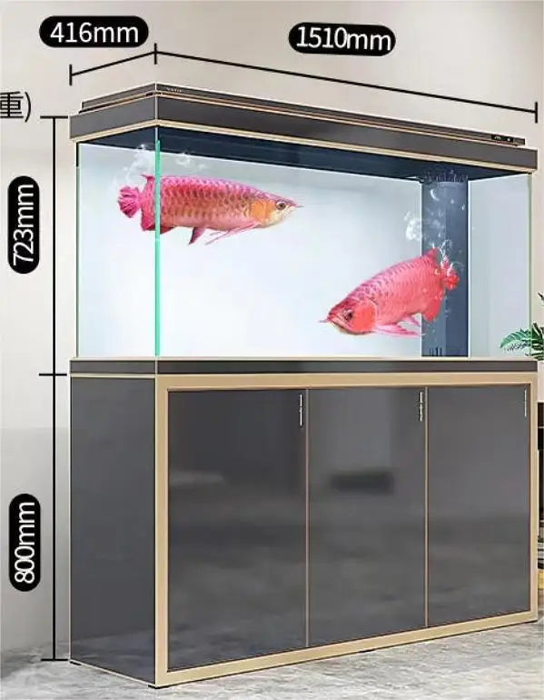 Filter aquarium living room Large  floor-to-ceiling glass fish tank ecological water-free aquarium