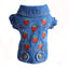 Pet Clothes for Small Medium Dogs Cool Dog Denim Jacket Puppy Sleeveless Dark Washed Jeans Costume Spring Lapel Pet Coat