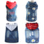 Spring Autumn Apparel Dog Jeans Jacket for Small Medium Dogs Cool Blue Pet Denim Hooded Coat Puppy Clothes Outfits