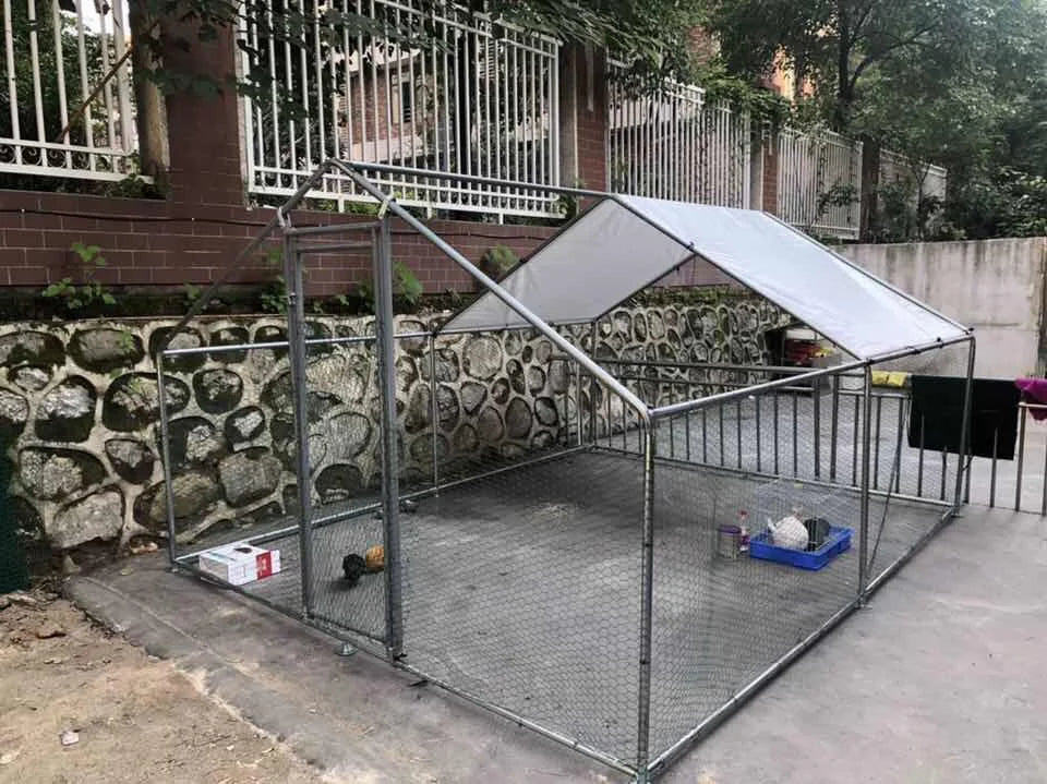 Customized Large Chicken Shed Outdoor Steel Pipe Construction Breeding Shed Duck Shed Simple Large Chicken Cage