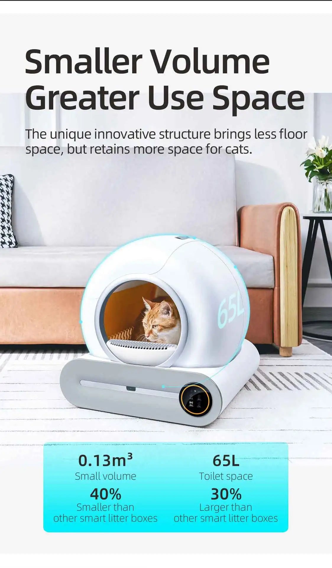 Xianchanpets Wholesale Automatic Cat Litter Box Automatic Electric Cleaning Closed Deodorization Intelligent Cat Toilet