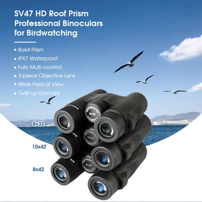 SVBONY Bird Watching Telescope SV47 Powerful Binoculars 8x32/8x42/10x42 Professional IPX7 Waterproof camping equipment Survival