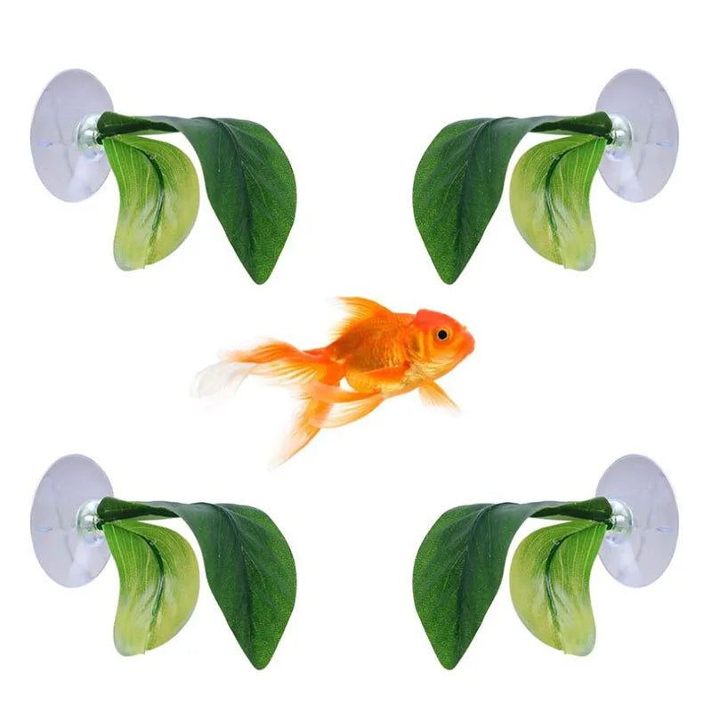 1Pc Artificial Aquarium Leaf Plants Decoration Betta Fish Rest Spawning Ornamental Plant Betta Fish Play Relax Hide Leaf Hammock