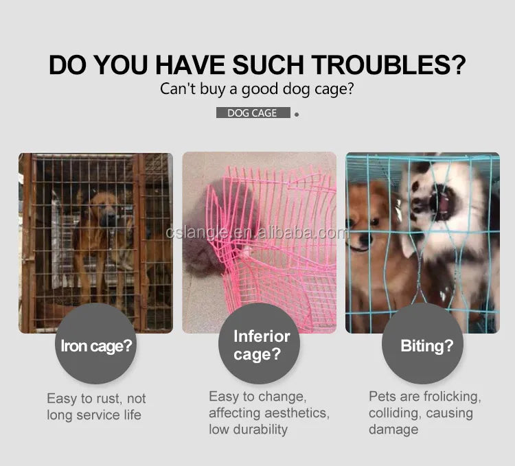 Langle Profile Dog Cage Cat Cage Folding House Pet Nest Aluminum Large Medium and Small Dog Thickened Iron Metal Solid CLASSICS