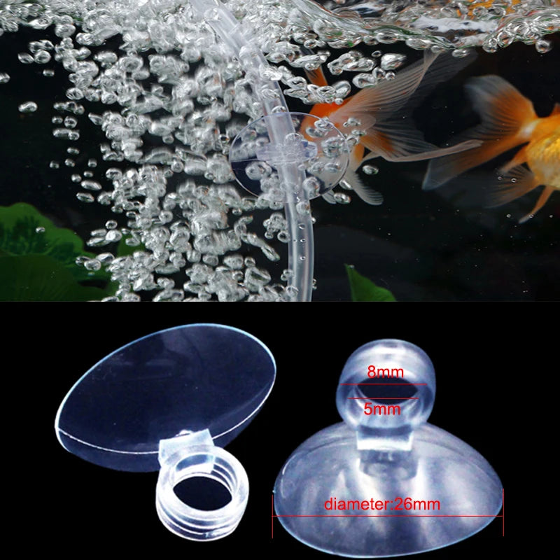 10Pcs Plastic Aquarium Sucker Suction Cups Air Tube Holder Sucker for Fish Tank Air Line Oxygen Tube Hose Pump Suction Cup Hot